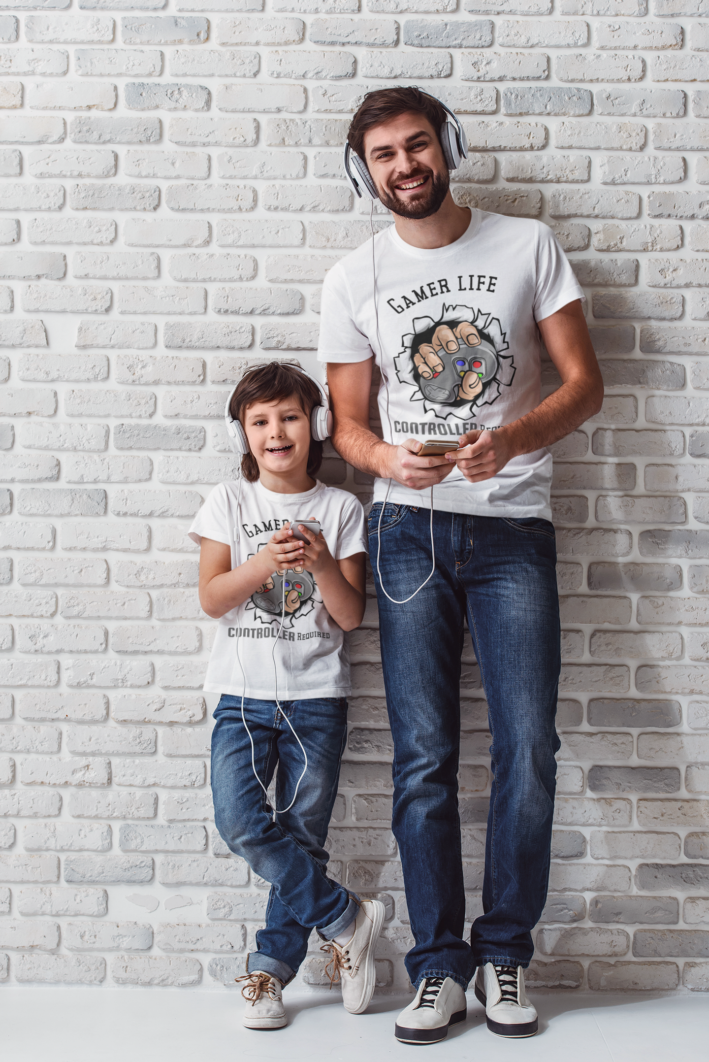 round-neck-t-shirt-mockup-of-a-father-and-son-listening-to-music-m23528-r-el2