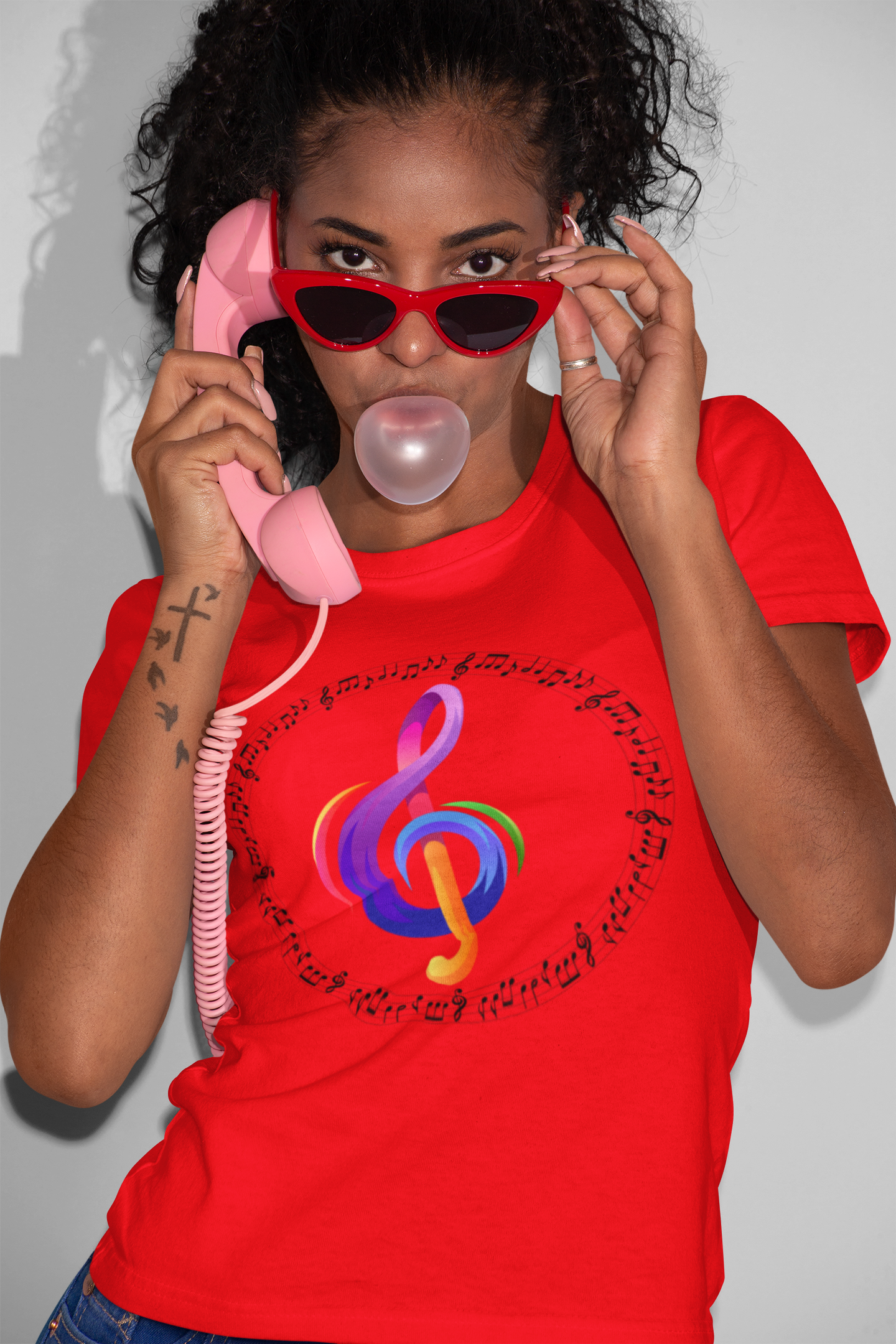 t-shirt-mockup-of-an-cool-woman-blowing-bubble-gum-21897a